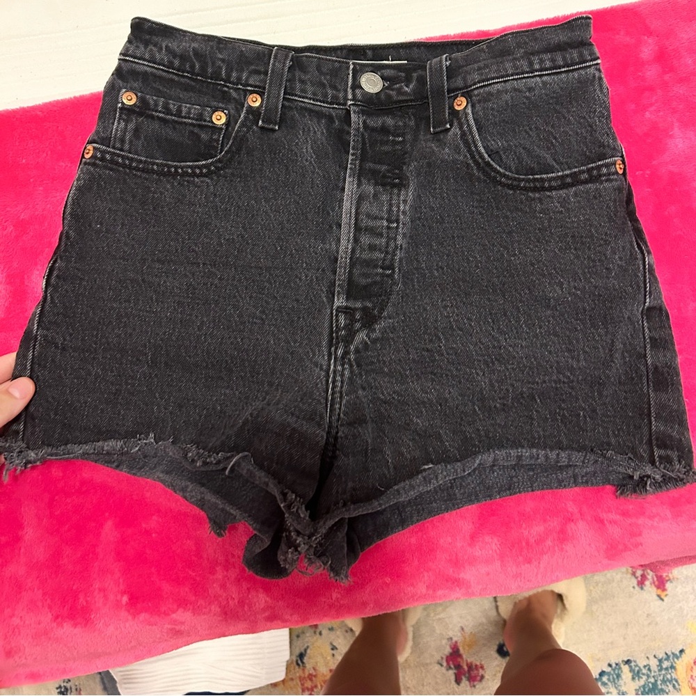 Levi Black Denim Shorts